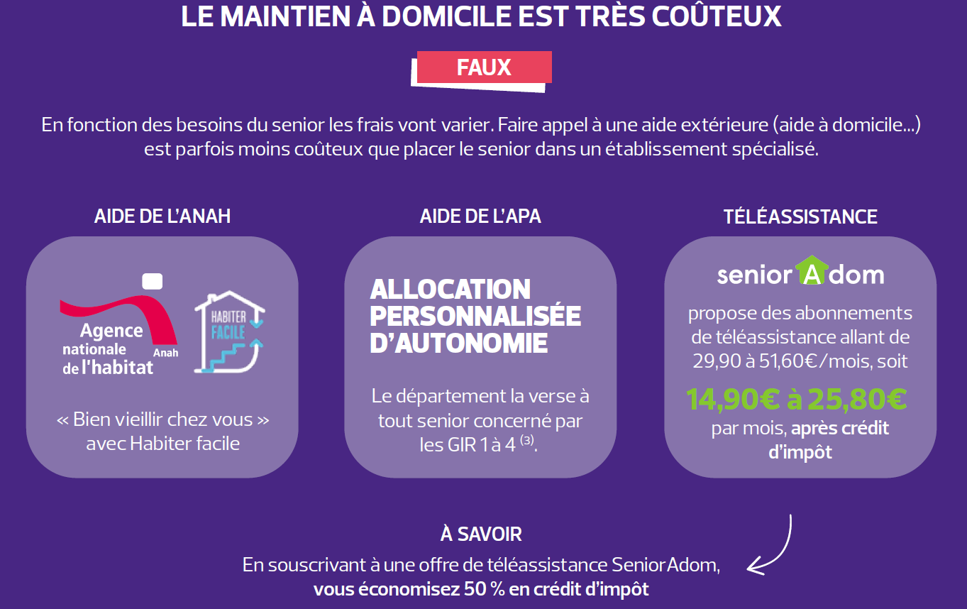 LE MAINTIEN À DOMICILE N'EST PAS COÛTEUX 